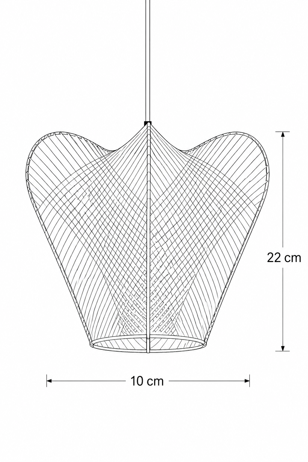 Abat-Jour Suspension en Bois Vintage – Kaia Lune