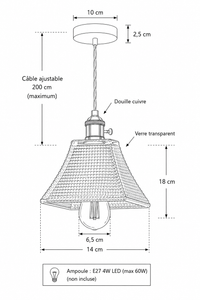 Abat-Jour Suspension Design Nordique – Sora Éclat