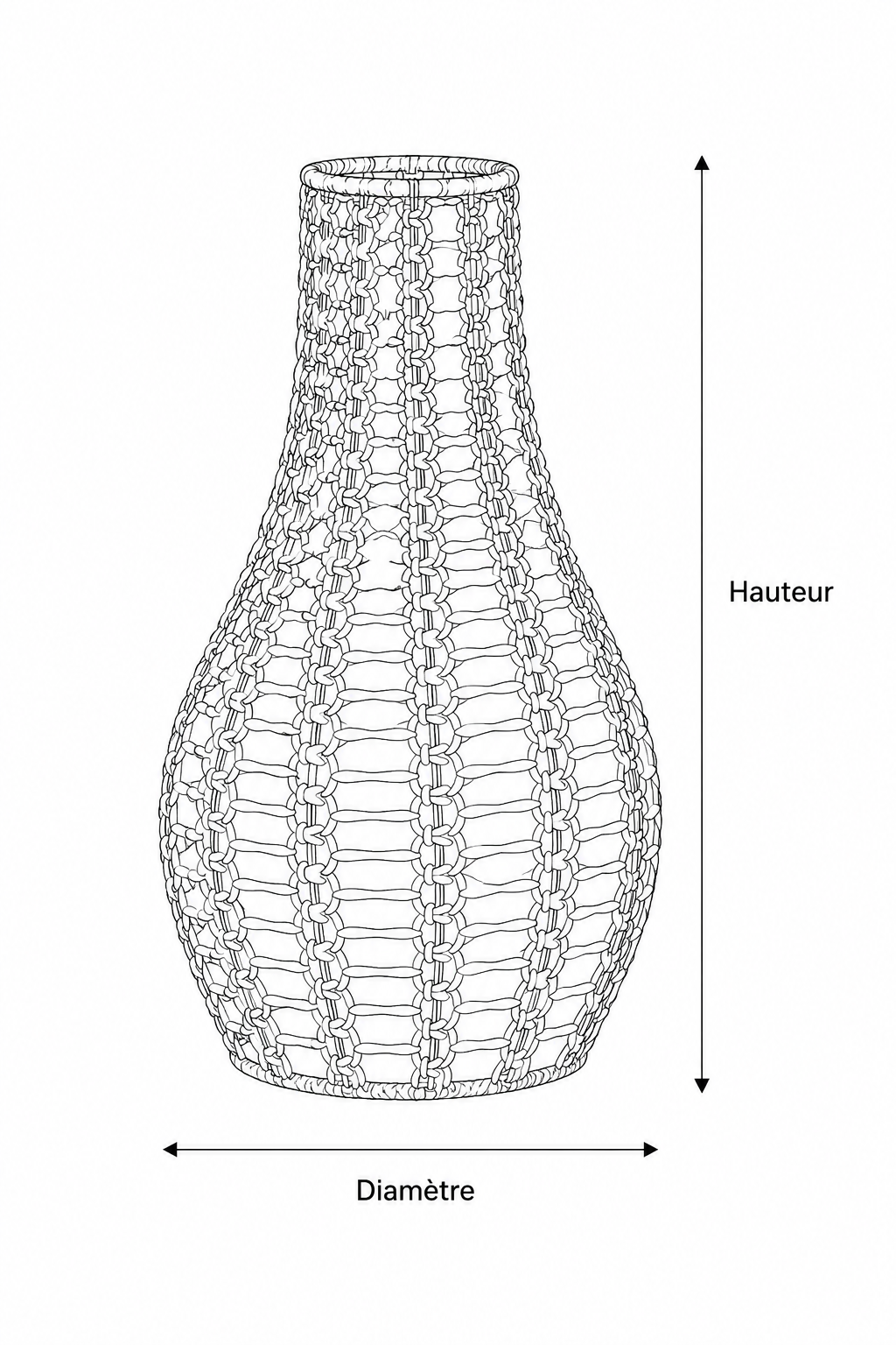 Abat-Jour Macramé Suspension Design – Noma Aube