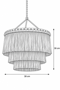 Abat-Jour Suspension en Macramé Bohème – Talia Sable