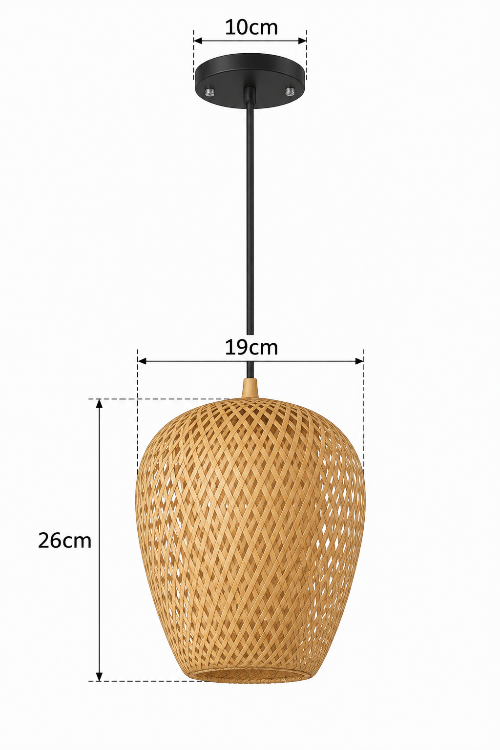 Abat-Jour Suspension en Rotin Design – Neria Nula