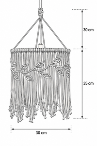 Abat-Jour Suspension en Macramé Bohème – Orla Sable