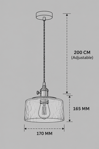 Abat-Jour Suspension en Verre Vintage Doré – Oria Terra