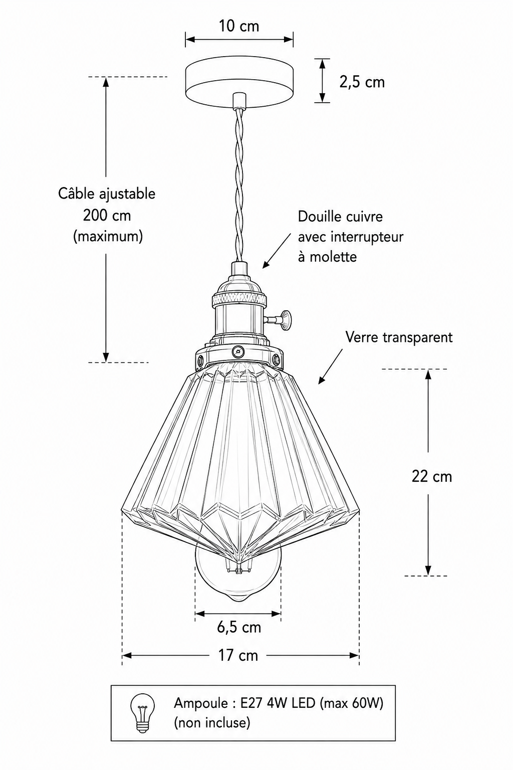 Abat-Jour Suspension Design Nordique – Mira Naby