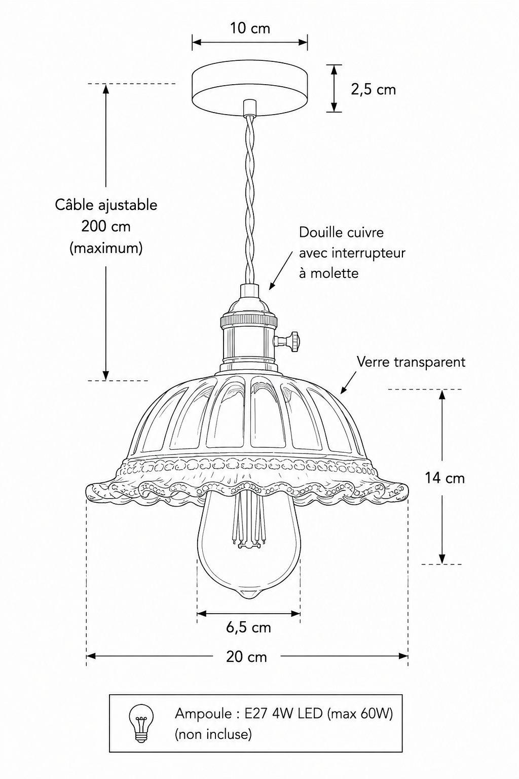 Abat-Jour Suspension Design Nordique – Mira Nouria