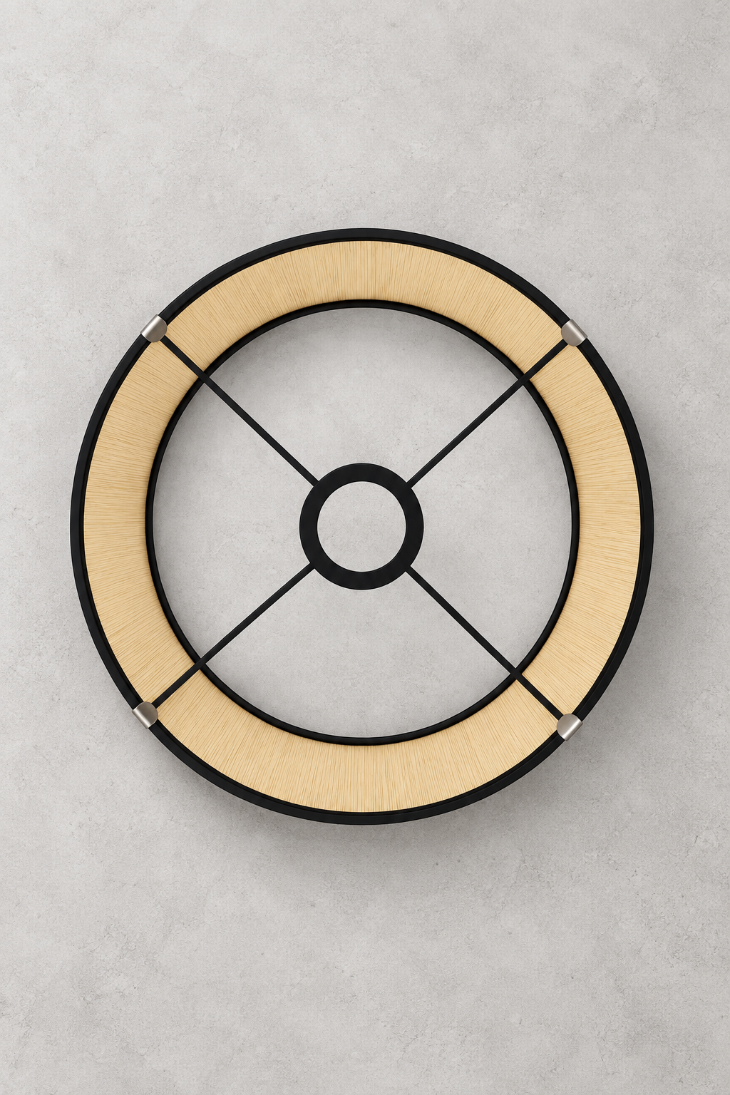 Abat-Jour Tambour en Bambou Vintage – Nara Louna