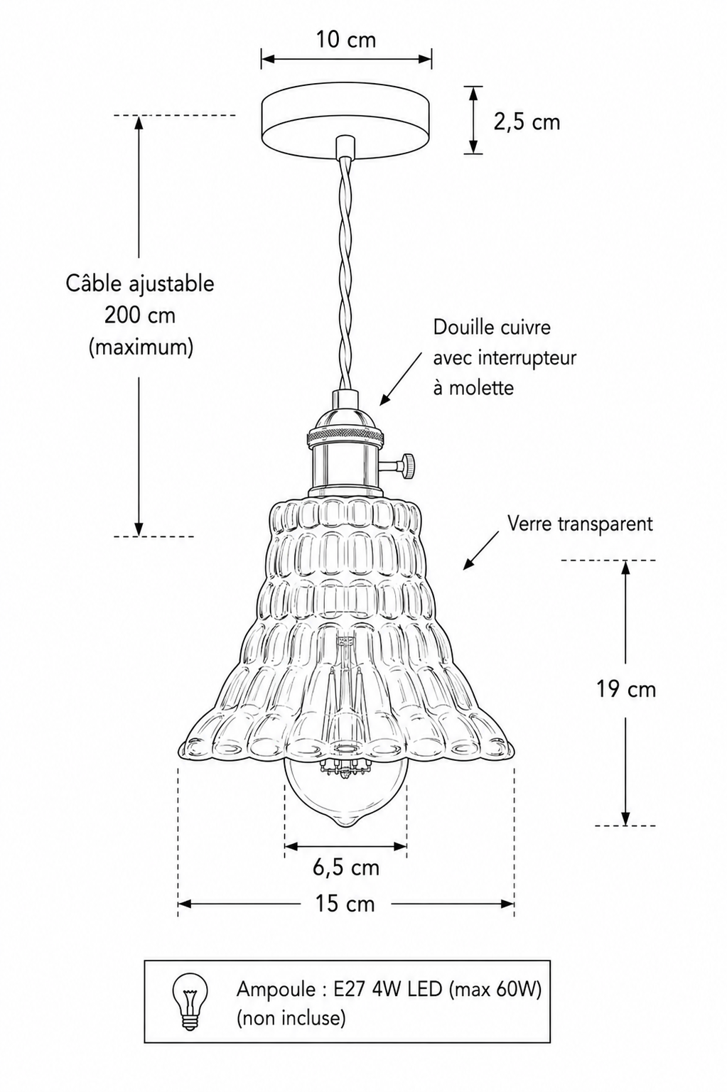 Abat-Jour Suspension Design Nordique – Sora Nose