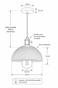 Abat-Jour Suspension Design Nordique – Elio Sable