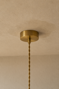 Abat-Jour Suspension en Verre Vintage Doré – Oria Nacre