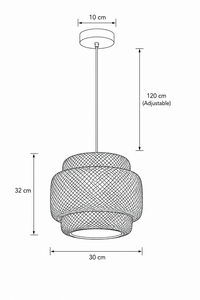 Abat-Jour Suspension en Bambou Original – Kaia Rive