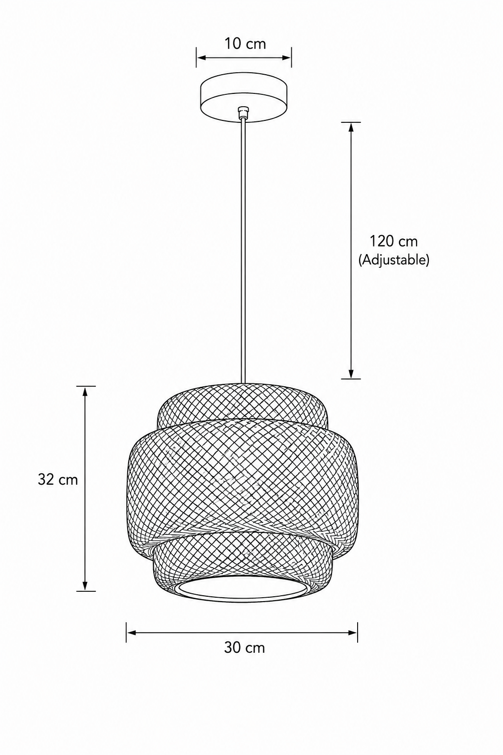 Abat-Jour Suspension en Bambou Original – Kaia Rive