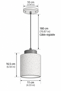 Abat-Jour Suspension en Travertin Wabi-Sabi – Yuna Halo