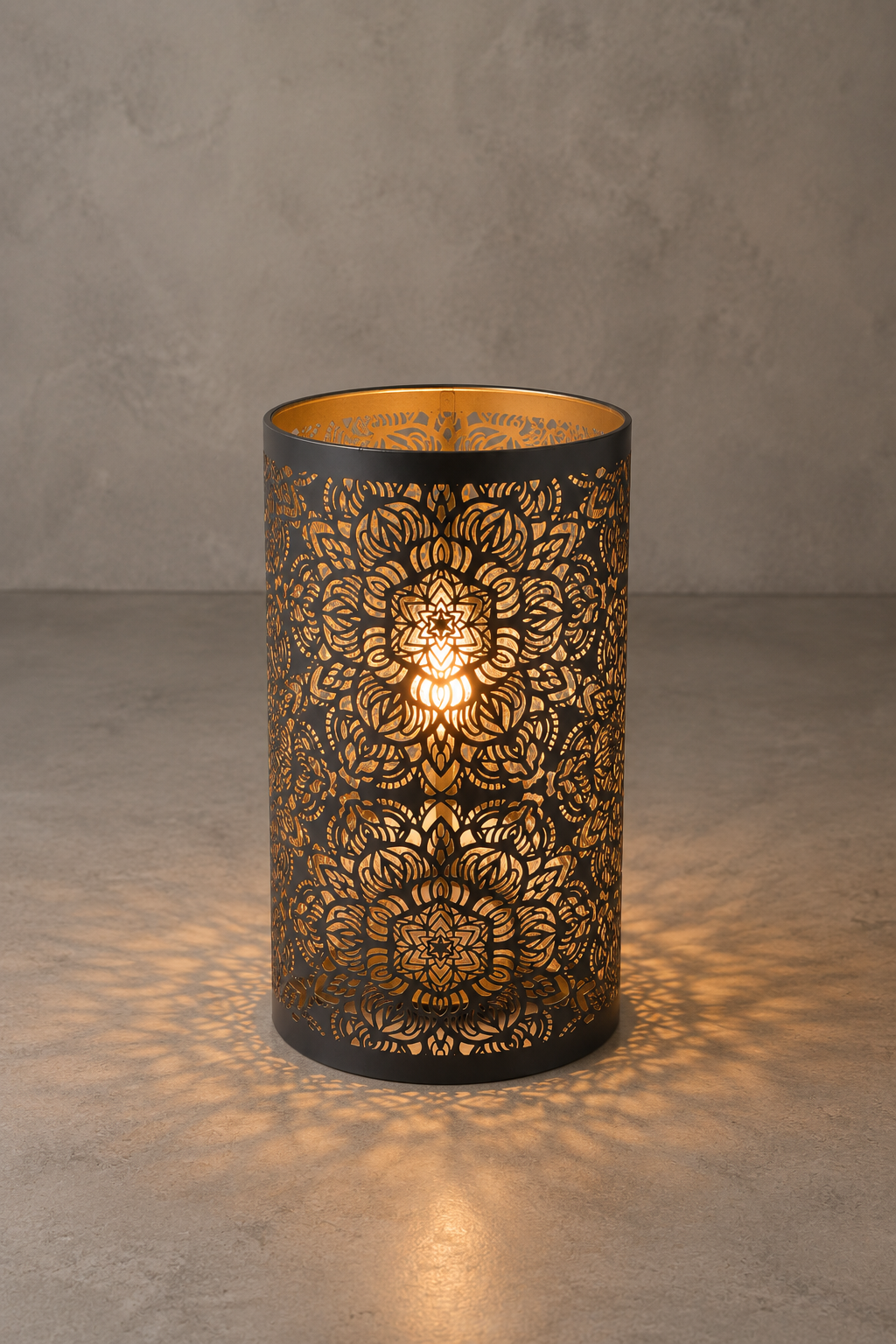 Abat-Jour Lampe de Chevet en Métal Vintage Cylindrique – Vela Nacre