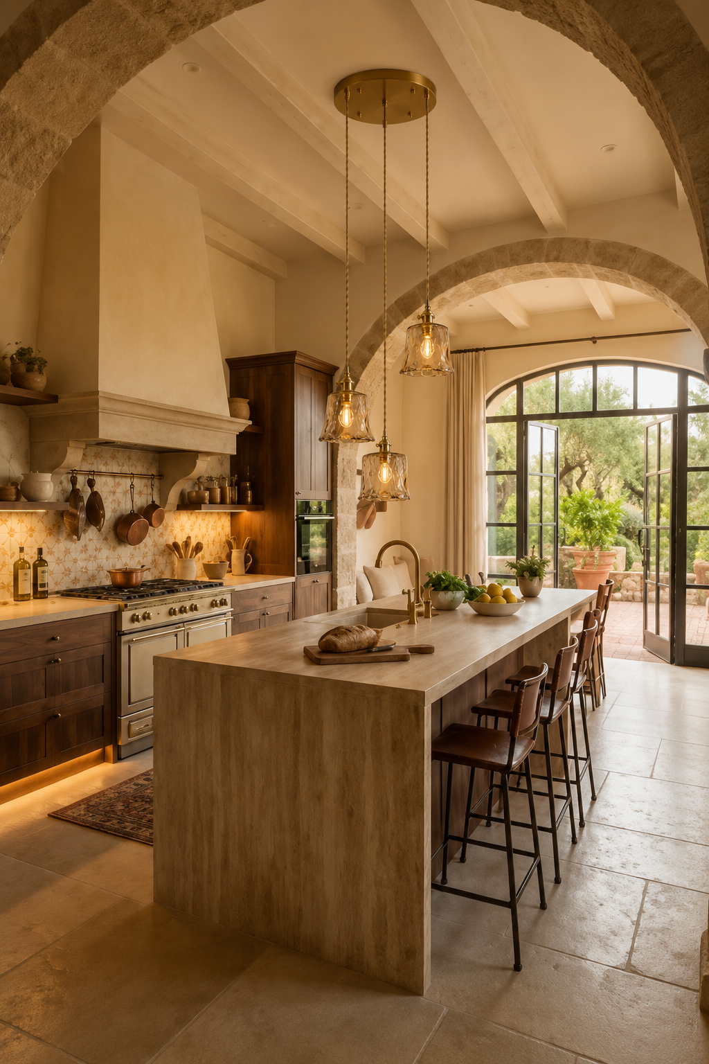 Abat-Jour Suspension en Verre Vintage Doré – Oria Rive