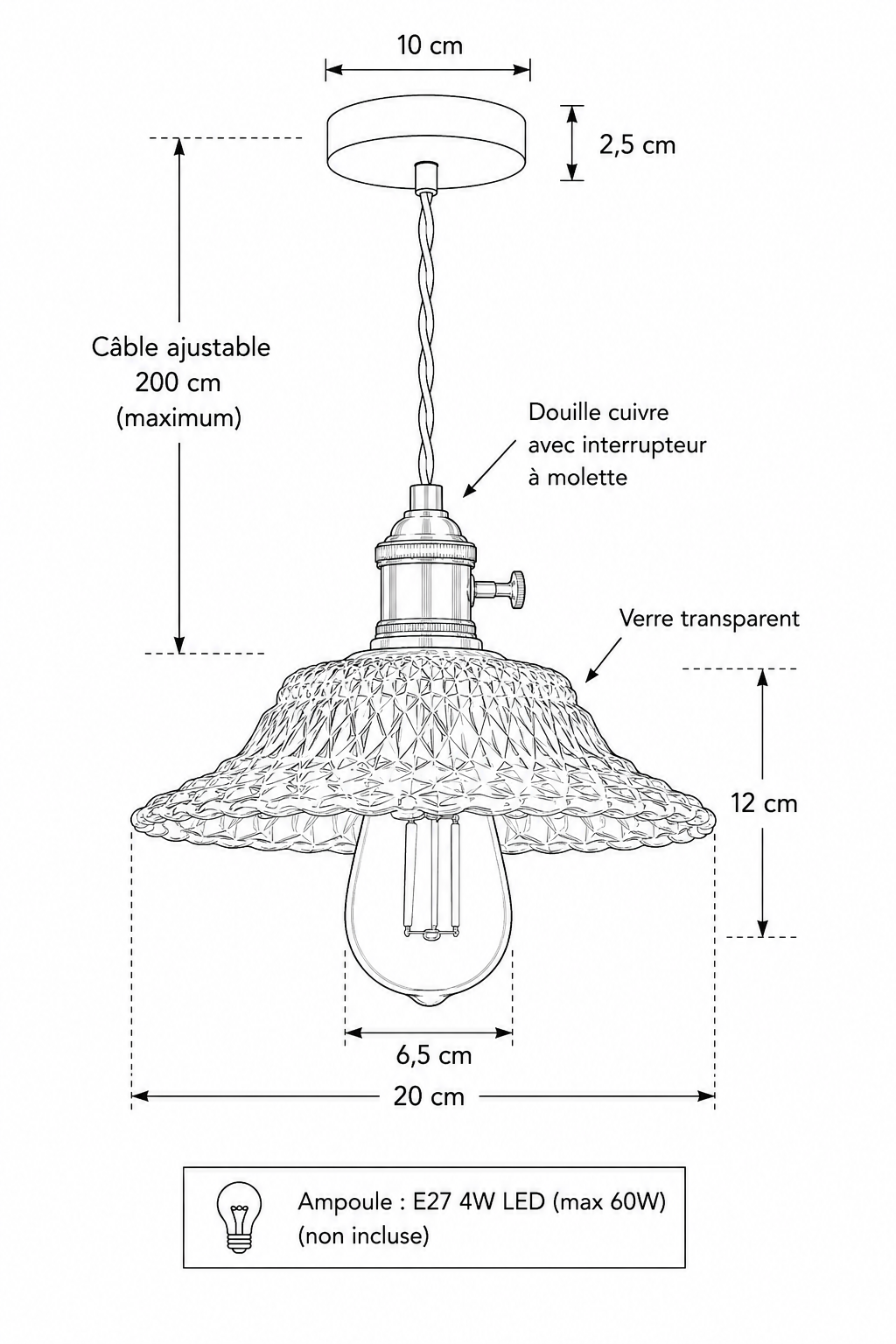 Abat-Jour Suspension Design Nordique – Mira Fulma