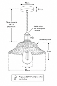 Abat-Jour Suspension Design Nordique – Mira Fulma