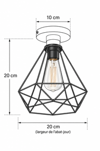 Abat-Jour Suspension en Métal Vintage – Luma Lune