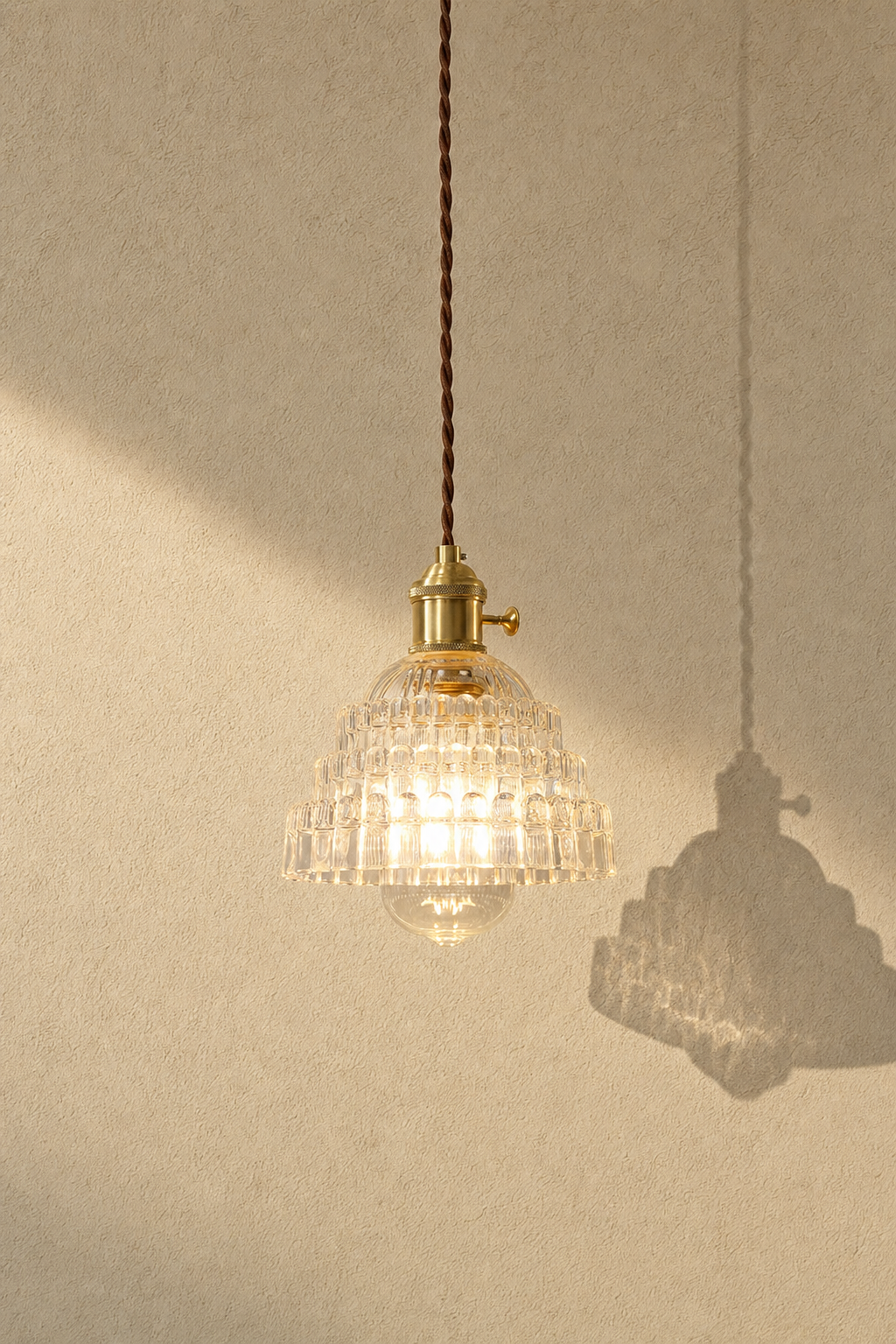 Abat-jour suspension Elio Rive au design nordique dans des tons naturels