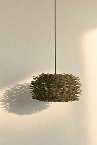 Abat-jour suspension Neria Halo au design naturel avec finition texturée