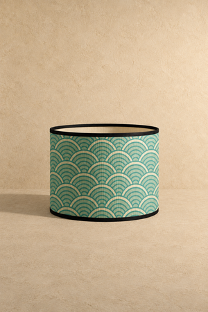 Abat-jour tambour Nara Halo en bambou vert