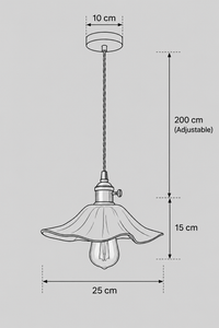 Abat-Jour Suspension en Verre Vintage Doré – Oria Sable
