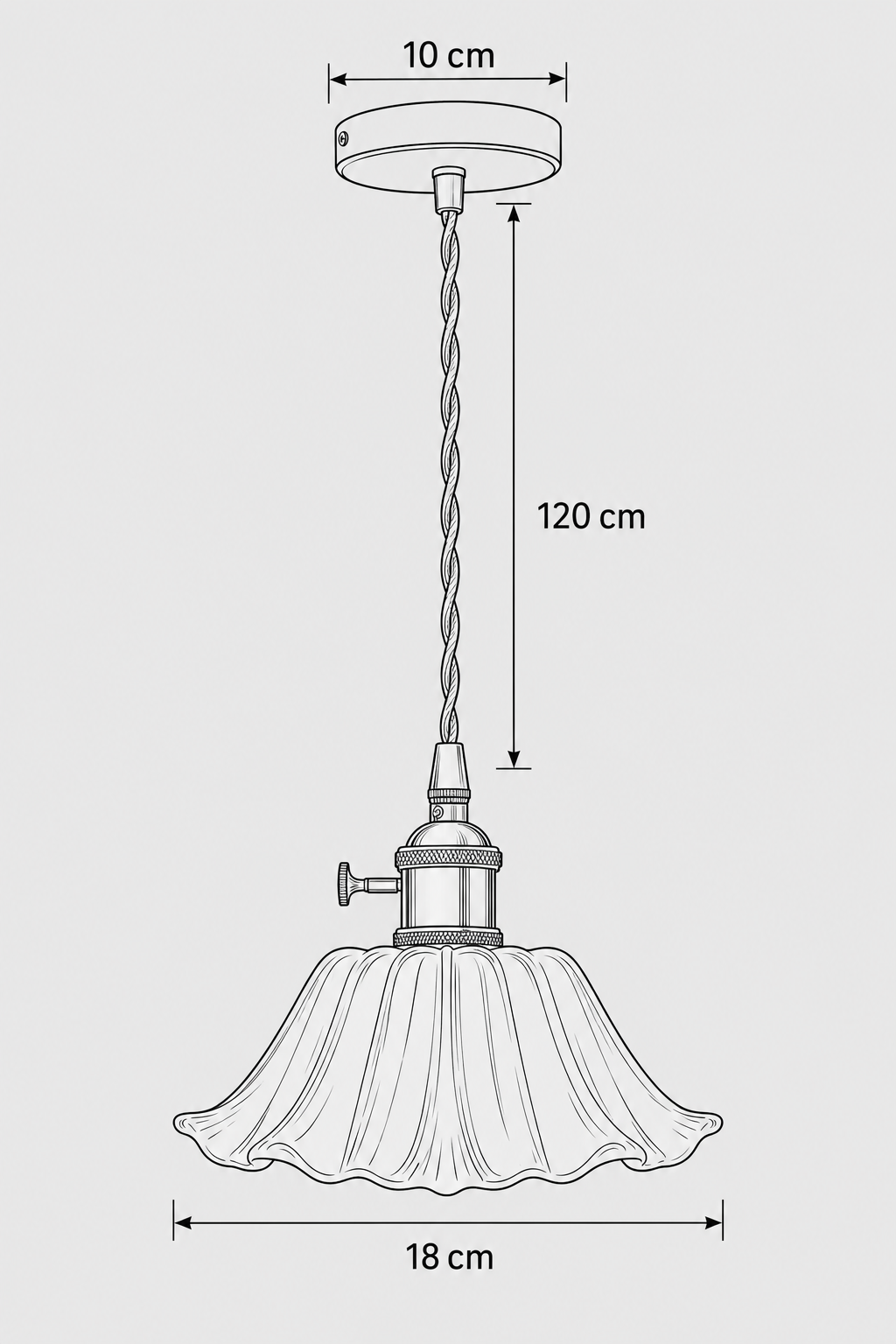 Abat-Jour Suspension en Verre Vintage – Milo Terra