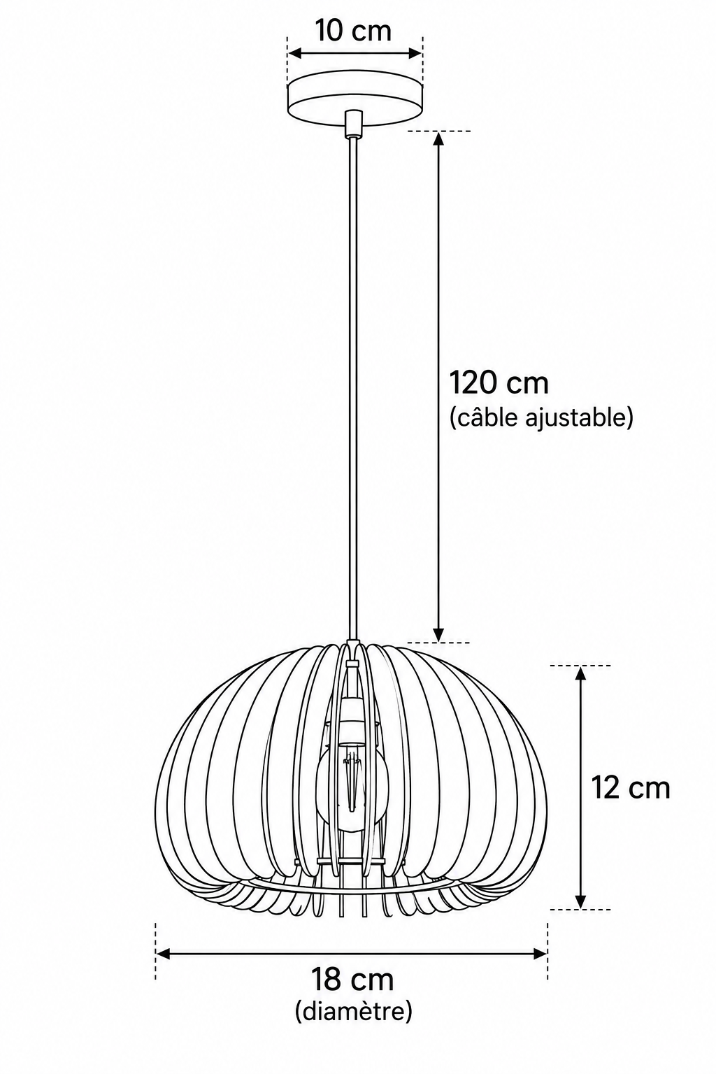Abat-Jour Suspension en Rotin Design – Alba Muse