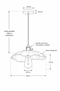 Abat-Jour Suspension en Verre Design Nordique Blanc – Milo Rive