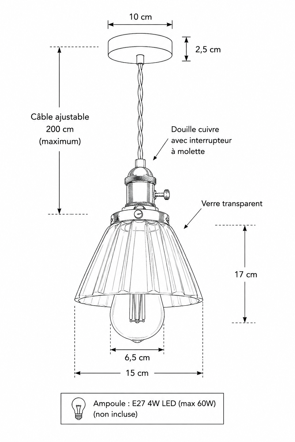 Abat-Jour Suspension Design Nordique – Mira Bel