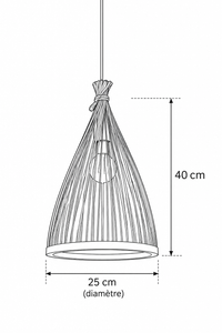Abat-Jour Suspension en Rotin Design – Neria Muse
