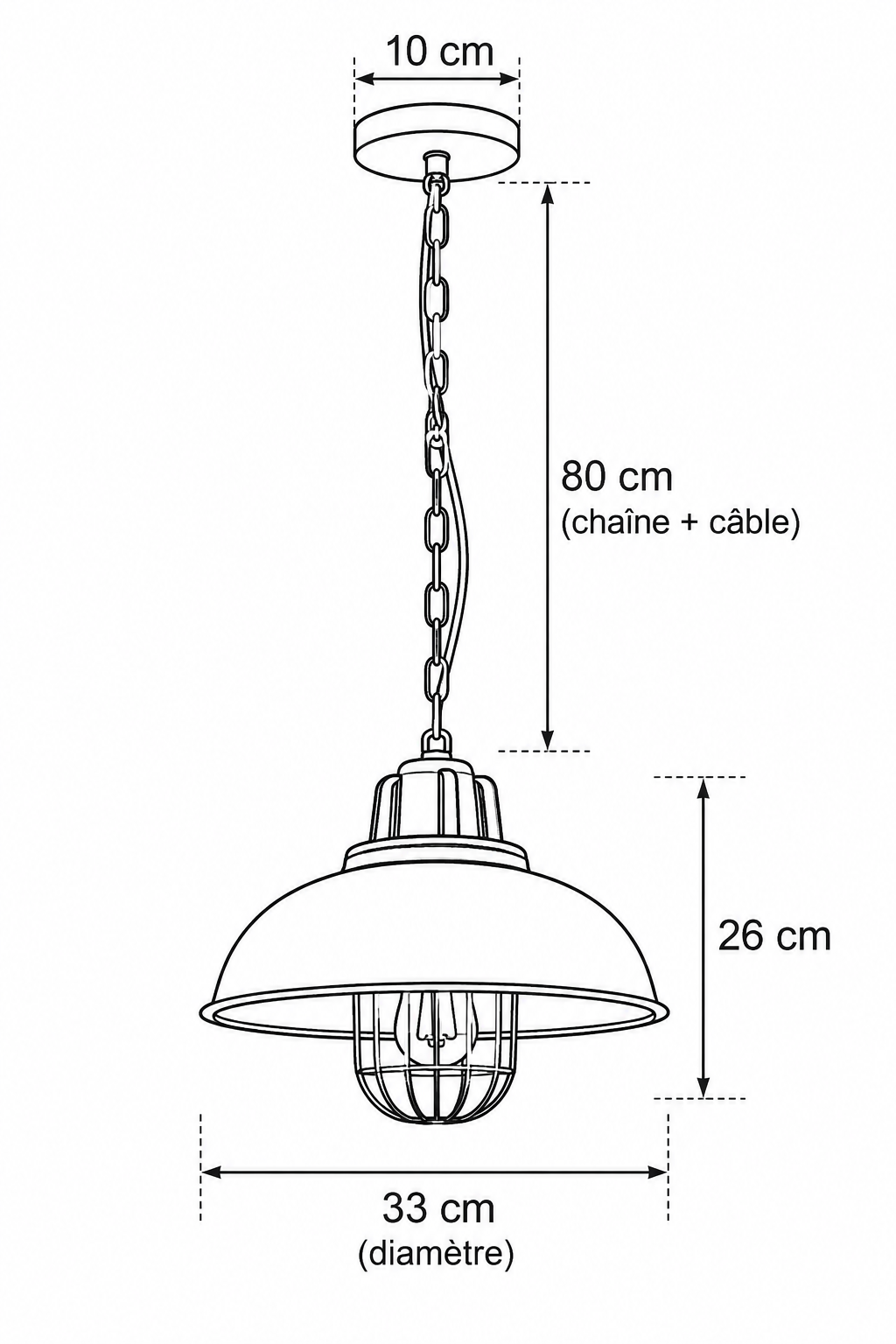 Abat-Jour Suspension en Métal Vintage – Noma Muse