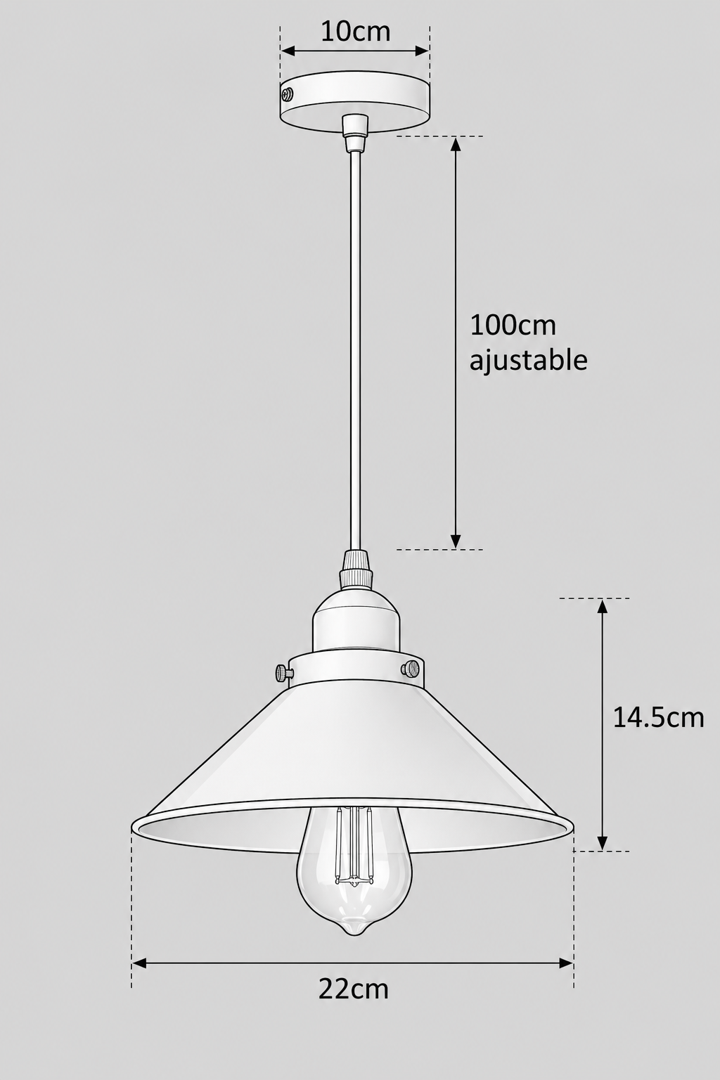 Abat-Jour Suspension Industriel – Alya Rive