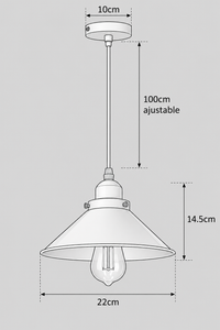 Abat-Jour Suspension Industriel – Alya Rive