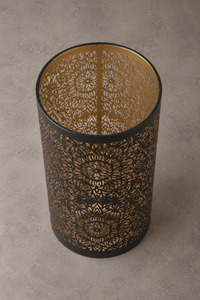 Abat-Jour Lampe de Chevet en Métal Vintage Cylindrique – Vela Nacre