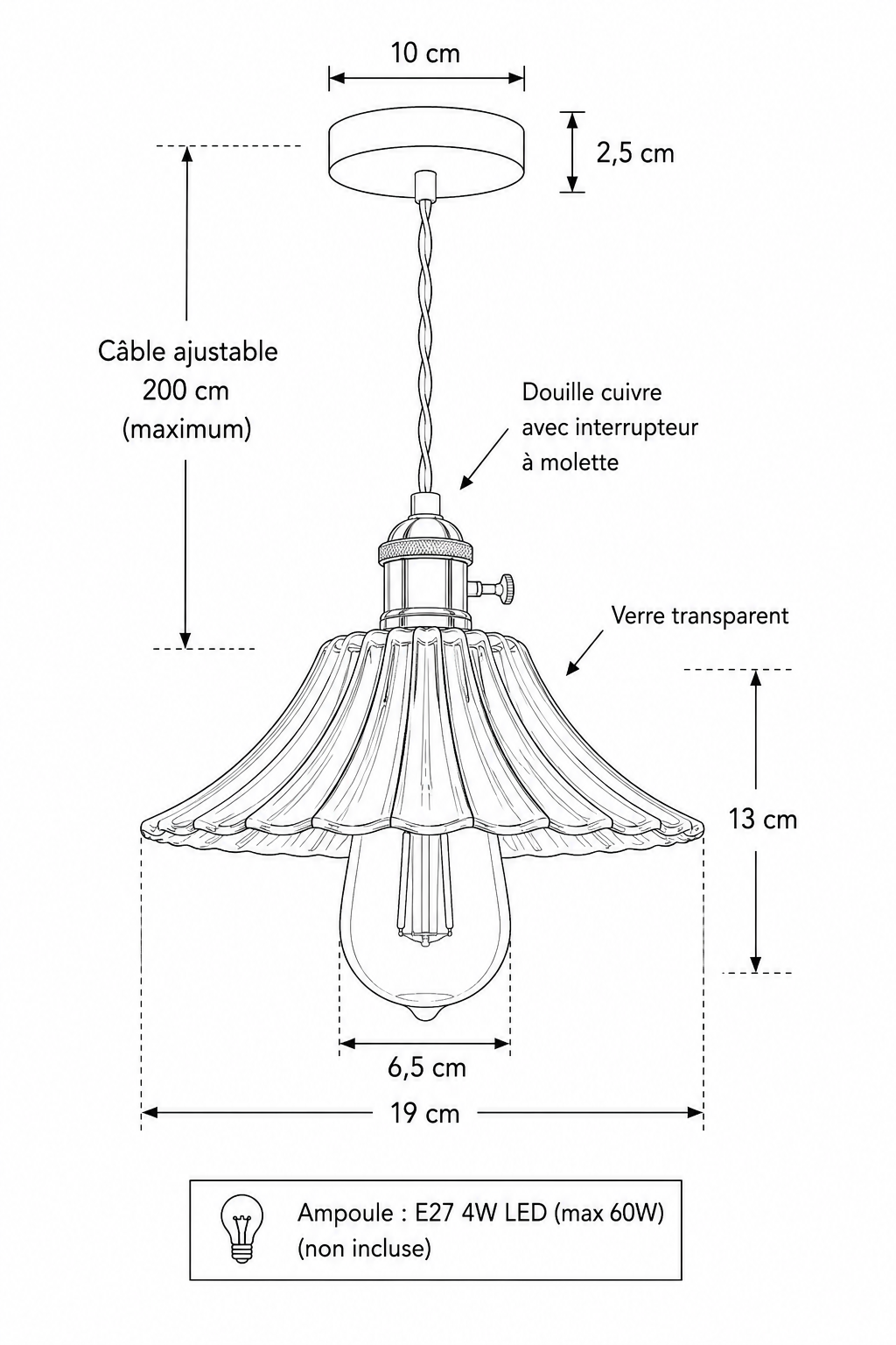 Abat-Jour Suspension Design Nordique – Mira Roda