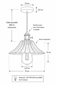 Abat-Jour Suspension Design Nordique – Mira Roda