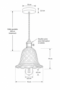 Abat-Jour Suspension Design Nordique – Elio Lune
