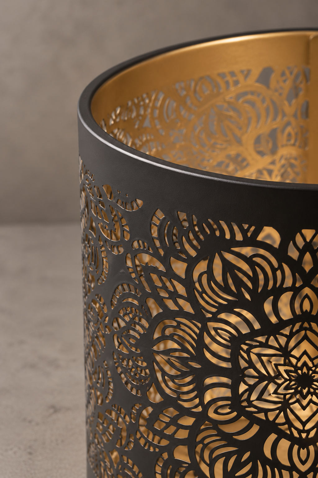 Abat-Jour Lampe de Chevet en Métal Vintage Cylindrique – Vela Nacre