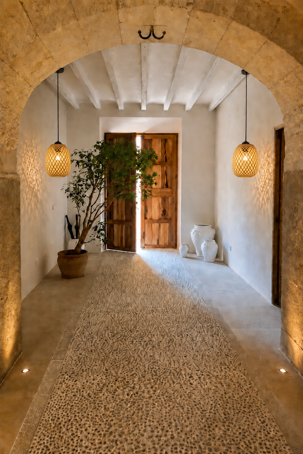 Abat-Jour Suspension en Rotin Design – Alba Terra