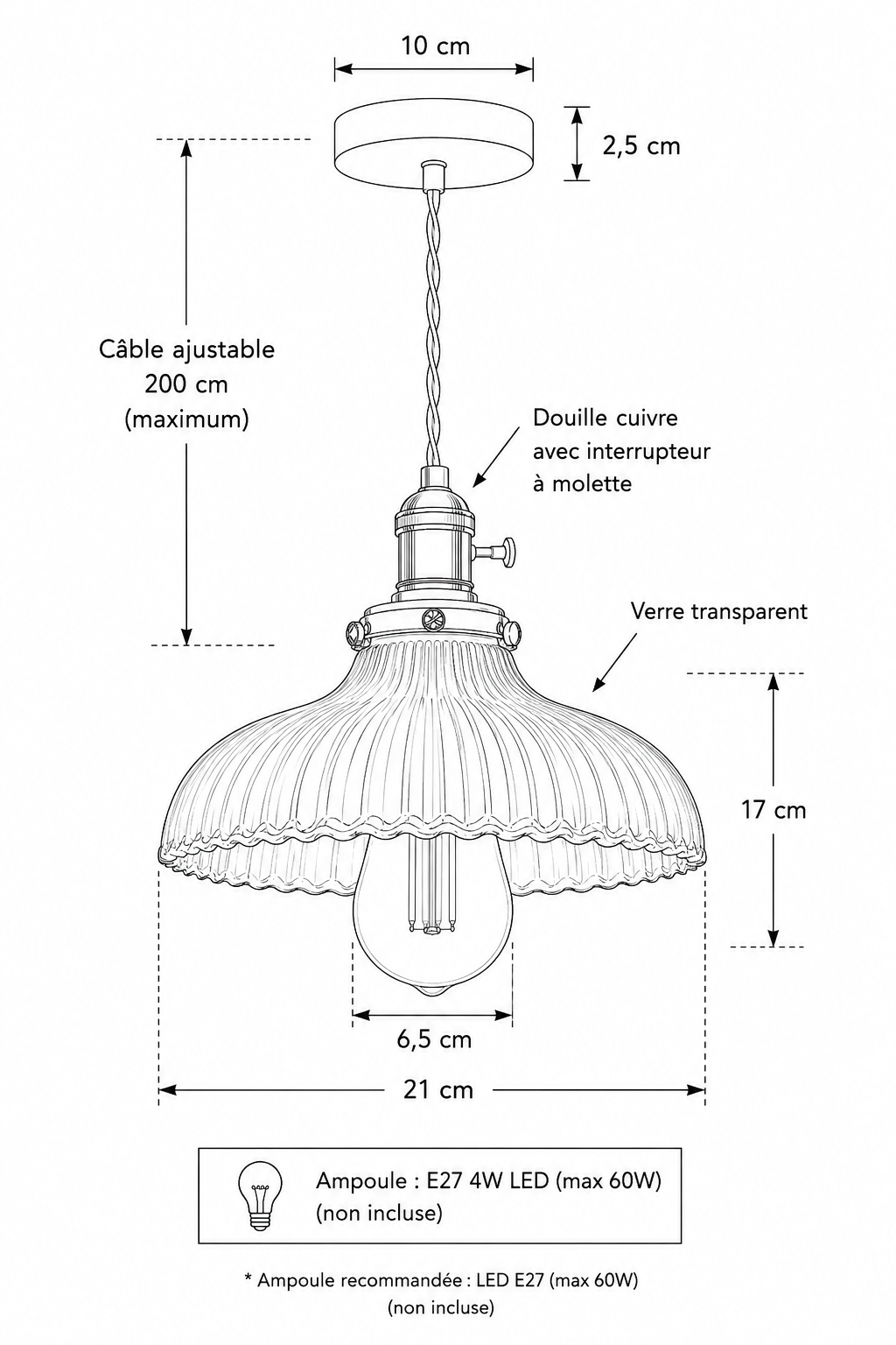 Abat-Jour Suspension Design Nordique – Mira Alex
