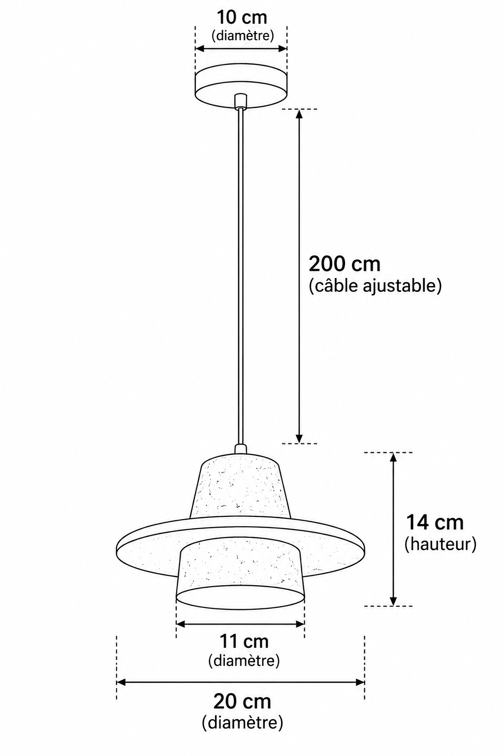 Abat-Jour Suspension en Travertin Design – Alya Terra