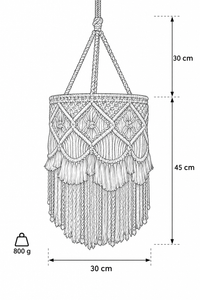 Abat-Jour Suspension en Macramé Bohème – Noma Terra