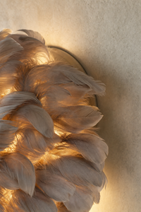 Abat-Jour Applique Murale en Plumes Original – Nilo Halo